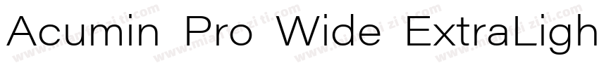 Acumin Pro Wide ExtraLight字体转换